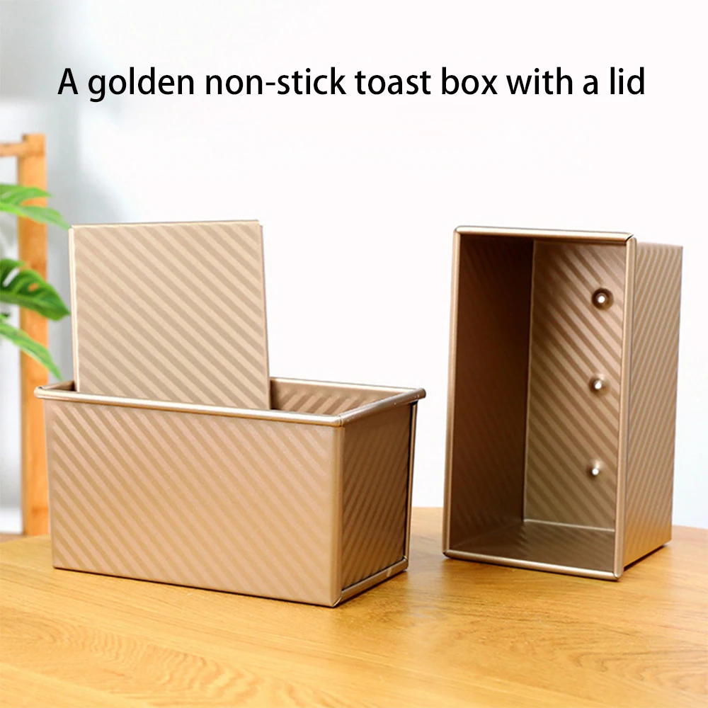 Toast Box Mold Loaf Pan With Cover Bread Baking Mould Rectangular Non-Stick Toast Box With Lid Gold Steel Bread Mould Bread Mold
Toast Box Mold Loaf Pan With Cover Bread Baking Mould Rectangular Non-Stick Toast Box With Lid Gold Steel Bread Mould Bread Mold