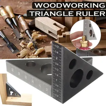 45 Degree Aluminum Alloy Angle Ruler Inch Metric Triangle Ruler Carpenter's Workshop Woodworking Square Multico Woodworking Tool
45 Degree Aluminum Alloy Angle Ruler Inch Metric Triangle Ruler Carpenter's Workshop Woodworking Square Multico Woodworking Tool