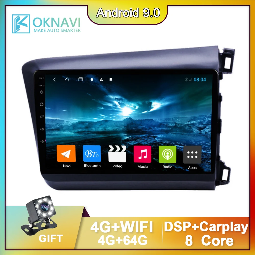 For Honda Civic 2012-2015 DSP Stereo Player IPS Touch Screen GPS Navigation Android 9.0 4G WiFi Support Accessories TPMS OBD DAB
For Honda Civic 2012-2015 DSP Stereo Player IPS Touch Screen GPS Navigation Android 9.0 4G WiFi Support Accessories TPMS OBD DAB