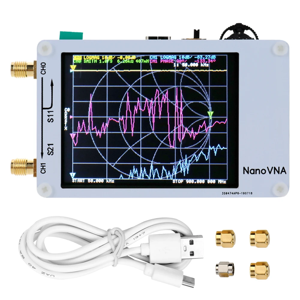 NanoVNA Vector Network Analyzer Antenna Analyzer Standing Wave 50KHz-900MHz Digital Touching Screen Shortwave MF HF VHF UHF
NanoVNA Vector Network Analyzer Antenna Analyzer Standing Wave 50KHz-900MHz Digital Touching Screen Shortwave MF HF VHF UHF