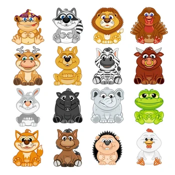 Animal Iron-on Sticker Heat Transfer Decal For DIY Monkey Elephant Stickers Cute Cartoon Animals Children Baby Clothing Patch
Animal Iron-on Sticker Heat Transfer Decal For DIY Monkey Elephant Stickers Cute Cartoon Animals Children Baby Clothing Patch