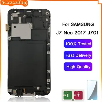AMOLED LCD Display For Samsung Galaxy J7 Neo 2017 J701 Touch Screen Digitizer Assembly 701F J701M J701F/DS J701H LCD with Frame
AMOLED LCD Display For Samsung Galaxy J7 Neo 2017 J701 Touch Screen Digitizer Assembly 701F J701M J701F/DS J701H LCD with Frame