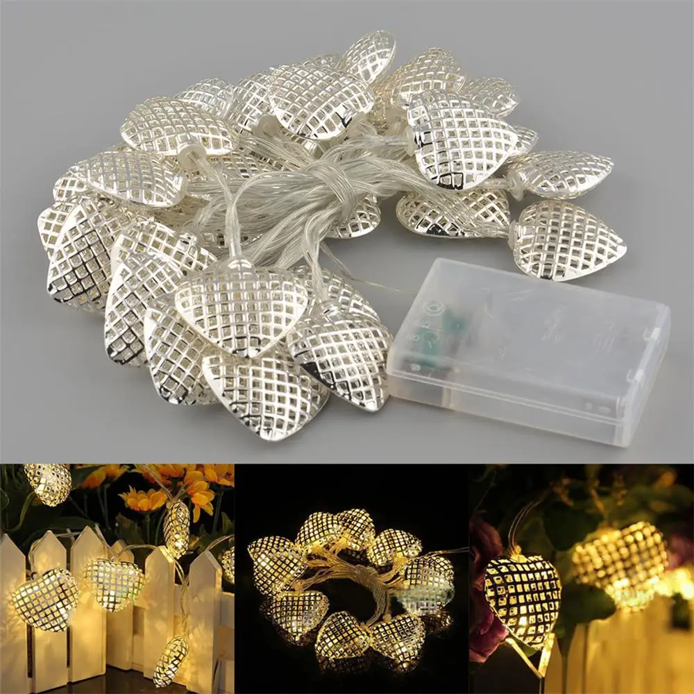 LED Light String Silver Warm White Battery Powered Metal Heart Decor Home Christmas
LED Light String Silver Warm White Battery Powered Metal Heart Decor Home Christmas