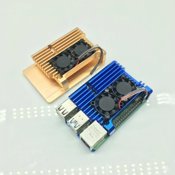 Latest Raspberry Pi 4 Aluminum Case with Dual Cooling Fan Metal Shell Black Enclosure for RPI 4 Model B five color
Latest Raspberry Pi 4 Aluminum Case with Dual Cooling Fan Metal Shell Black Enclosure for RPI 4 Model B five color