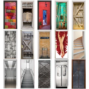 3D Door Sticker Retro Old Wooden Door Station Bar Elevator Police Hall Subway Stairs Color Bricks Pulling Door Home Decor Paste
3D Door Sticker Retro Old Wooden Door Station Bar Elevator Police Hall Subway Stairs Color Bricks Pulling Door Home Decor Paste