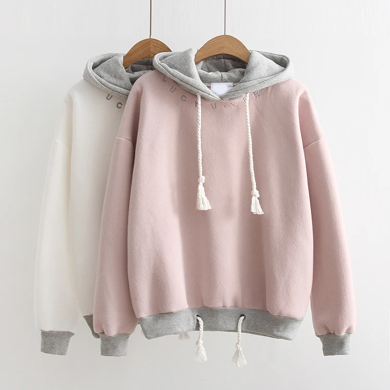 TYHRU Female Fall College Student Colorblock Letter Top Plus Velvet Hoodie Sweatshirt
TYHRU Female Fall College Student Colorblock Letter Top Plus Velvet Hoodie Sweatshirt