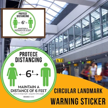 Social Distancing Floor Decals Stand Here Protece Distancing Keep 6ft Safety Floor Sign Marker @M23
Social Distancing Floor Decals Stand Here Protece Distancing Keep 6ft Safety Floor Sign Marker @M23