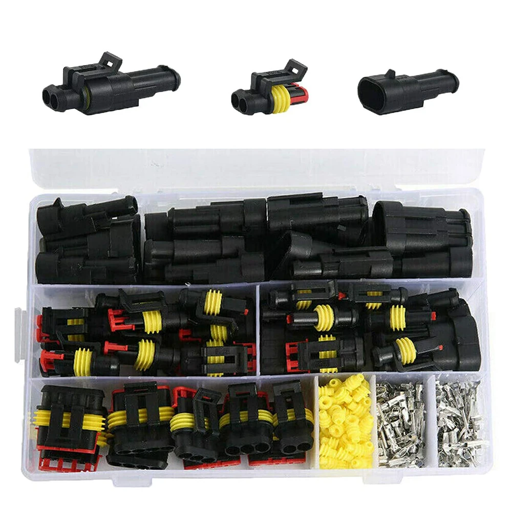 352Pcs Car Connector Plug Terminals Auto Sealed Waterproof Electrical Wire 1 2 3 4 Pin Truck Harness | Обустройство дома