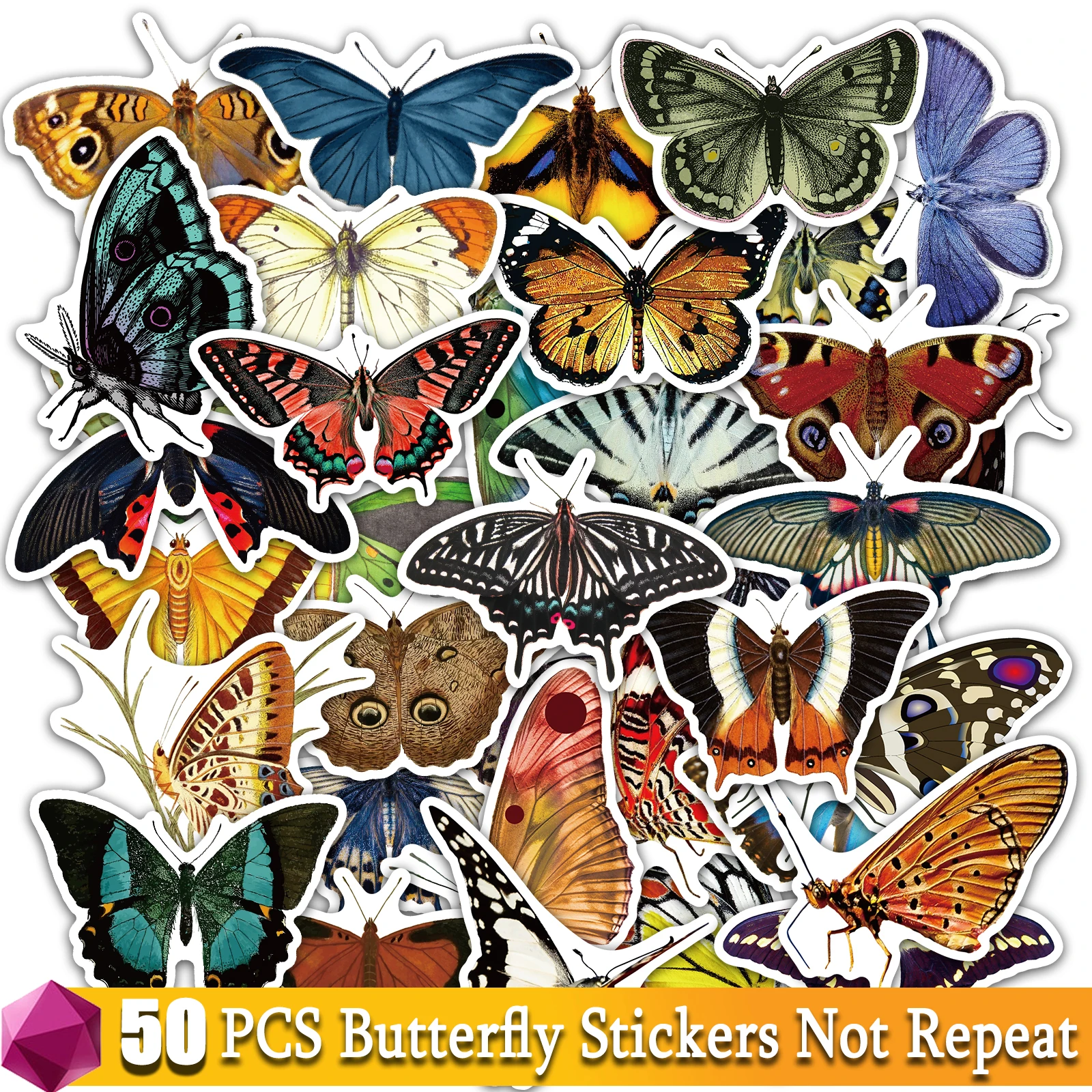 50 pcs Waterproof Vynil PVC Sticker Butterfly Style Stickers for Laptop Water Bottle Skateboard Car Bicycle Helmet Luggage Decor
50 pcs Waterproof Vynil PVC Sticker Butterfly Style Stickers for Laptop Water Bottle Skateboard Car Bicycle Helmet Luggage Decor