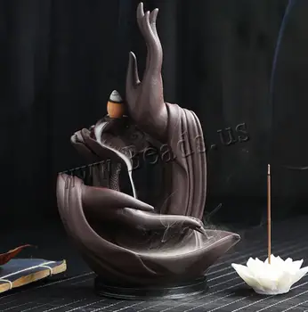 Home Decor Creative Buddha Hand Ceramic Censer Backflow Incense Burner Smoke Waterfall Lotus Flower Incense Sticks Holder
Home Decor Creative Buddha Hand Ceramic Censer Backflow Incense Burner Smoke Waterfall Lotus Flower Incense Sticks Holder