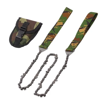 Outdoor Survival Camouflage Jungle Pocket Chainsaw Hand Folding Chainsaw Portable Bidirectional Chain Outdoor Wire Saw
Outdoor Survival Camouflage Jungle Pocket Chainsaw Hand Folding Chainsaw Portable Bidirectional Chain Outdoor Wire Saw