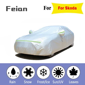 Full Car Covers Outdoor Waterproof Sun Acid Rain Snow Protect Car Cover leather cotton thicken SUV Sedan Hatchback For Skoda 
Full Car Covers Outdoor Waterproof Sun Acid Rain Snow Protect Car Cover leather cotton thicken SUV Sedan Hatchback For Skoda