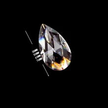 20 sztuk/partia 38mm szklane kryształowe części do żyrandola Suncatcher kryształowy wisiorek do oświetlenia kryształowe wiszące krople(China)