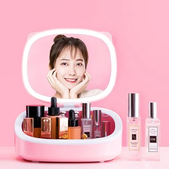 Cosmetic Storage Box LED Lighted Makeup Mirror Storage Box Nail Polish Organizer Cosmetic Storage Box Portable USB Cosmetic Box
Cosmetic Storage Box LED Lighted Makeup Mirror Storage Box Nail Polish Organizer Cosmetic Storage Box Portable USB Cosmetic Box