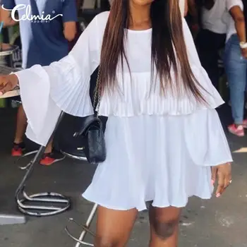 Women Casual Summer Dress 2020 Celmia Fashion Long Sleeve O-Neck Ruffled Dresses Elegant Party Sexy Mini Vestidos Plus Size 7
Women Casual Summer Dress 2020 Celmia Fashion Long Sleeve O-Neck Ruffled Dresses Elegant Party Sexy Mini Vestidos Plus Size 7