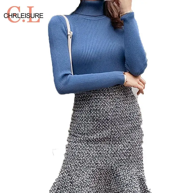 CHRLEISURE Autumn Winter Women Turtleneck Warm Sweater Knitted Femme Solid Soft Female Pullovers Sweater Black 10 Color
CHRLEISURE Autumn Winter Women Turtleneck Warm Sweater Knitted Femme Solid Soft Female Pullovers Sweater Black 10 Color
