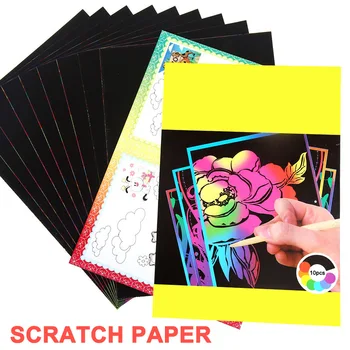 New 10Pcs/Set Scratch Art Paper Magic Painting Paper with Drawing Stick for Kids Toy DOM668
New 10Pcs/Set Scratch Art Paper Magic Painting Paper with Drawing Stick for Kids Toy DOM668