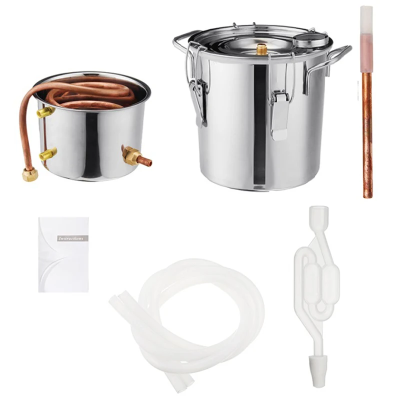 8L Wine Beer Alcohol Distiller Moonshine Alcohol Home DIY Brewing Kit Home Distiller Copper Distiller Equipment
8L Wine Beer Alcohol Distiller Moonshine Alcohol Home DIY Brewing Kit Home Distiller Copper Distiller Equipment