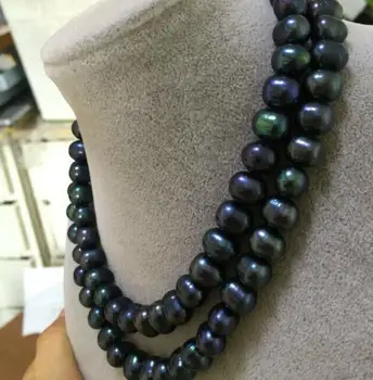 stunning 9-10MM baroque peacock green pearl necklace 36inch 66"
stunning 9-10MM baroque peacock green pearl necklace 36inch 66"
