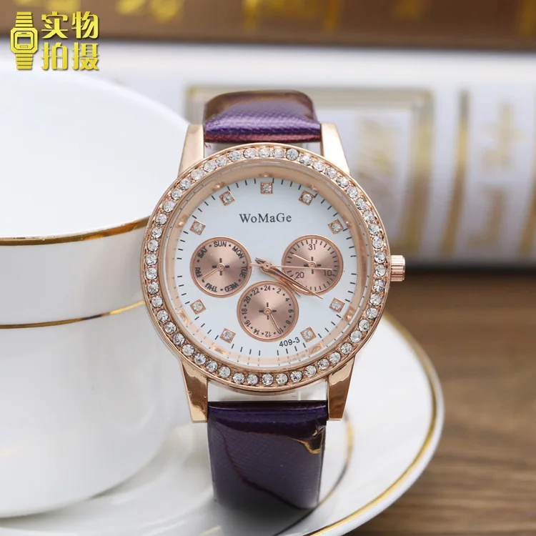 Three Eye Man-made Diamond Quartz Watch Popular Students Women's Belt Watch Faux Needle New Style Watch IndyMac Table Row
Three Eye Man-made Diamond Quartz Watch Popular Students Women's Belt Watch Faux Needle New Style Watch IndyMac Table Row