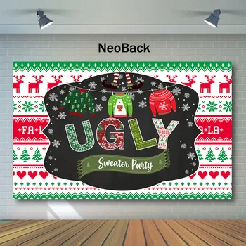 Neoback Christmas Gift Sock Backdrop Ugly Sweater Party Photography Backdrops Children's Party Decor Background Photography
Neoback Christmas Gift Sock Backdrop Ugly Sweater Party Photography Backdrops Children's Party Decor Background Photography