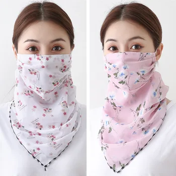 Sunscreen Mask Neck Protection Thin Summer Breathable Silk Scarf Full Covering Triangle Scarf Outdoor Riding enlarged mask veil
Sunscreen Mask Neck Protection Thin Summer Breathable Silk Scarf Full Covering Triangle Scarf Outdoor Riding enlarged mask veil