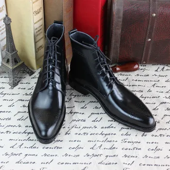 Goodyear Business Boots Top Grade Custom-made Shoes Carved Cow Leather Handmade Genuine Leather Pointed Toe Ankle Zipper Lace-up
Goodyear Business Boots Top Grade Custom-made Shoes Carved Cow Leather Handmade Genuine Leather Pointed Toe Ankle Zipper Lace-up