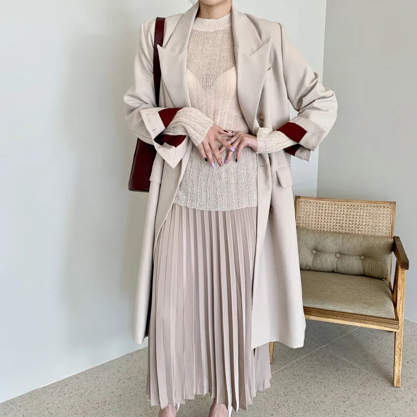 H95e92eacf84f4b3197427e015ad94f69M Long Spring Blazer For Office Lady Long Spring Blazer For Office Lady