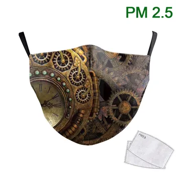 Vintage Clock Print Face Masks Steampunk Style Fabric Mask Washable PM2.5 Protective Dust Masks Reusable Adult Mouth-Muffle
Vintage Clock Print Face Masks Steampunk Style Fabric Mask Washable PM2.5 Protective Dust Masks Reusable Adult Mouth-Muffle