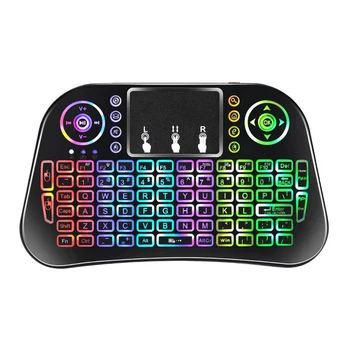 7 Color Backlit i10 Mini Wireless Keyboard 2.4G Air Mouse with Touchpad Remote Control for Android TV Box Mini PC vs mini i8
7 Color Backlit i10 Mini Wireless Keyboard 2.4G Air Mouse with Touchpad Remote Control for Android TV Box Mini PC vs mini i8