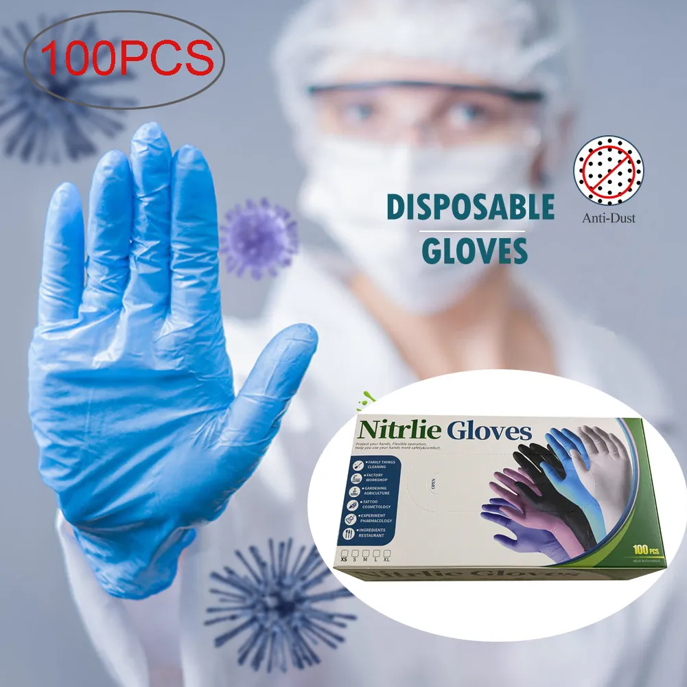 100pcs Disposable Blue Gloves Nitrile Universal 50 Pairs Household Cleaning Anti-slip Single Use Gloves for Home/Cleaning/Food
100pcs Disposable Blue Gloves Nitrile Universal 50 Pairs Household Cleaning Anti-slip Single Use Gloves for Home/Cleaning/Food