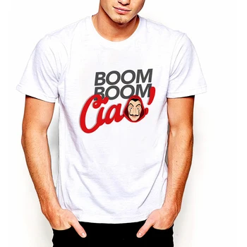 Boom Boom Ciao Cartoon La Casa De Papel Tshirt Funny Design Money Heist Tees Men Short Sleeve House of Paper Tee 2020
Boom Boom Ciao Cartoon La Casa De Papel Tshirt Funny Design Money Heist Tees Men Short Sleeve House of Paper Tee 2020