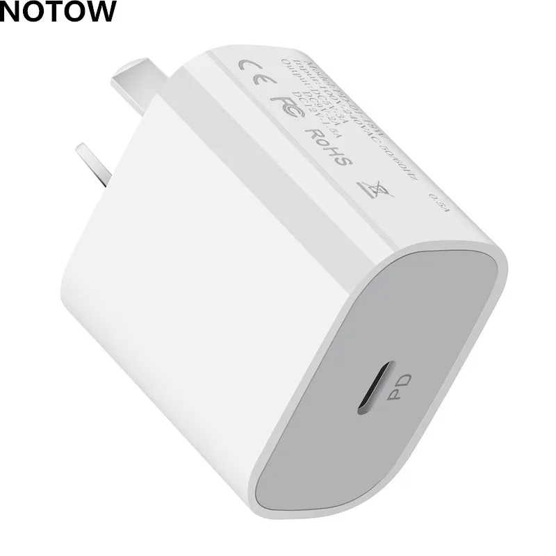 

NOTOW 5V 3A 9V 2A AU/US/EU/UK Plug 18W PD USB Type C Wall Charger Travel Power Adapter Quick Fast Charger For iPhone 12 Samsung