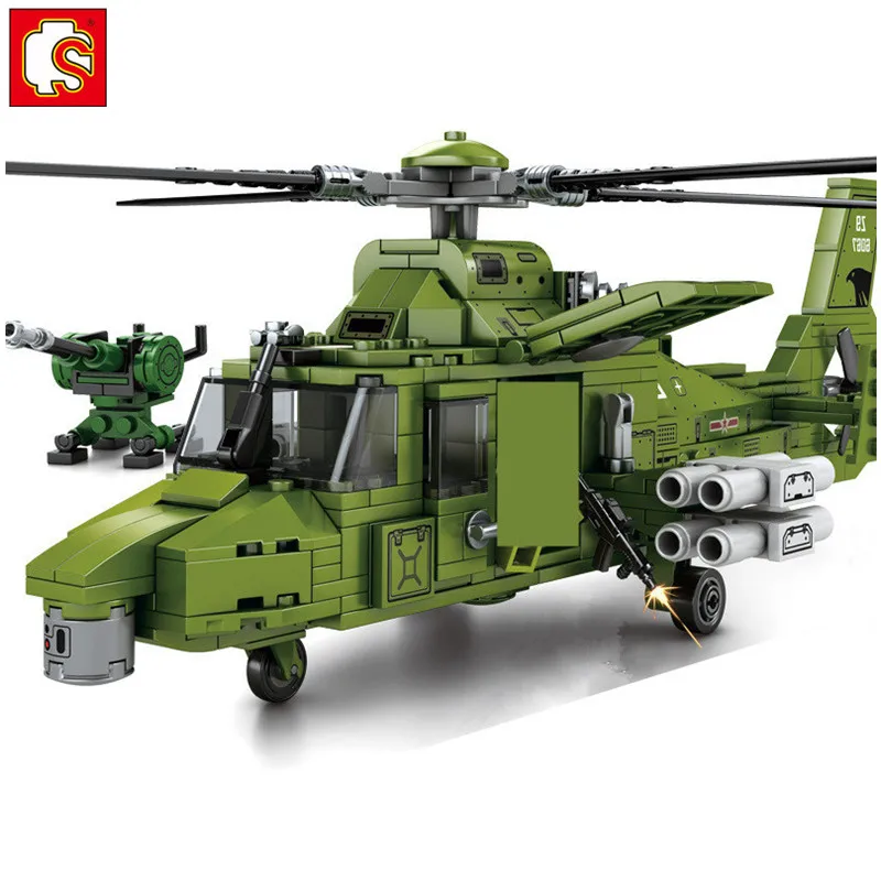 481Pcs WW2 World War II Military Armed Helicopter 3 Figures Soldiers ARMY Creator Building Blocks Sets Educational Kids Toys
481Pcs WW2 World War II Military Armed Helicopter 3 Figures Soldiers ARMY Creator Building Blocks Sets Educational Kids Toys