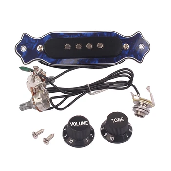 Sound Hole Prewired Pickup with Tone Volume Controller Knobs For Cigar Box 4-String Guitar Humbucker Pickup
Sound Hole Prewired Pickup with Tone Volume Controller Knobs For Cigar Box 4-String Guitar Humbucker Pickup