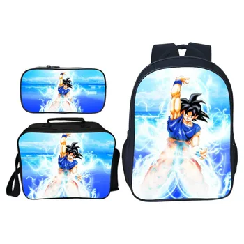 3pcs Dragon Ball Son Goku Backpack + Lunch Bag + Pencil Case Bag Shoulder Bag Child Students Back School Cartoon Gift 
3pcs Dragon Ball Son Goku Backpack + Lunch Bag + Pencil Case Bag Shoulder Bag Child Students Back School Cartoon Gift