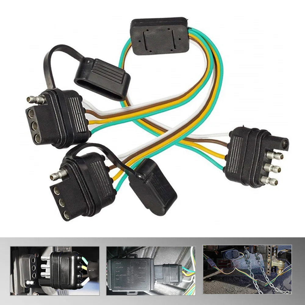 New And High Quality Parts Y-Splitter Harness 2 Way Adapter Trailer Extension Connector 12V
New And High Quality Parts Y-Splitter Harness 2 Way Adapter Trailer Extension Connector 12V