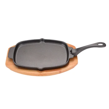 Frying Pan With Handle Portable Barbecue Steak Frying Pan Dan Shape Non-Stick Baking Pan 
Frying Pan With Handle Portable Barbecue Steak Frying Pan Dan Shape Non-Stick Baking Pan