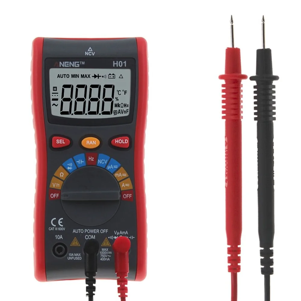 Handheld Mini Multimeter Digital Multimeter Auto Range Tester Multimeter Backlight 4000 Counts AC/DC 750/1000V Tester Meter
Handheld Mini Multimeter Digital Multimeter Auto Range Tester Multimeter Backlight 4000 Counts AC/DC 750/1000V Tester Meter