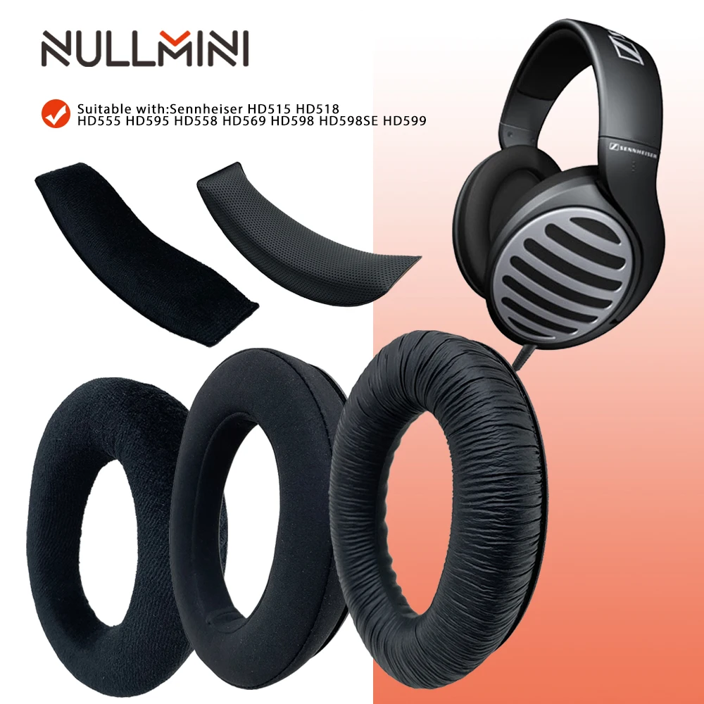Сменные амбушюры NullMini для наушников Sennheiser HD515 HD518 HD555 HD595 HD558 HD569 HD598 HD598SE