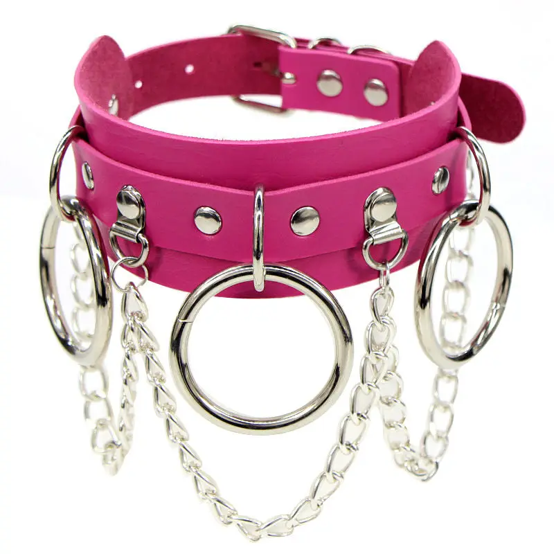 Edelstahl PU Leder Halsband Anhänger für Frauen Goth Punk Kette Sexy Choker Halsketten Geschenk Bondage 16 Edelstahl PU Leder Halsband Anhänger für Frauen Goth Punk Kette Sexy Choker Halsketten Geschenk Bondage 5