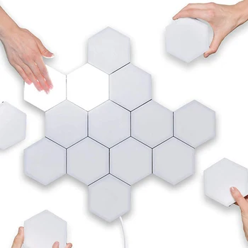 New Touch Sensor Lighting Lamp Hexagonal Quantum Lamp LED Modular Night Light Atmosphere Light On Touch Home Decoration Lamp
New Touch Sensor Lighting Lamp Hexagonal Quantum Lamp LED Modular Night Light Atmosphere Light On Touch Home Decoration Lamp