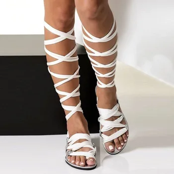 Bohemia Style Summer Flats Sandals Gladiator Cross Strap Sexy Knee High Woman Boots Flat Casual Beach Sandals for Women Big size
Bohemia Style Summer Flats Sandals Gladiator Cross Strap Sexy Knee High Woman Boots Flat Casual Beach Sandals for Women Big size