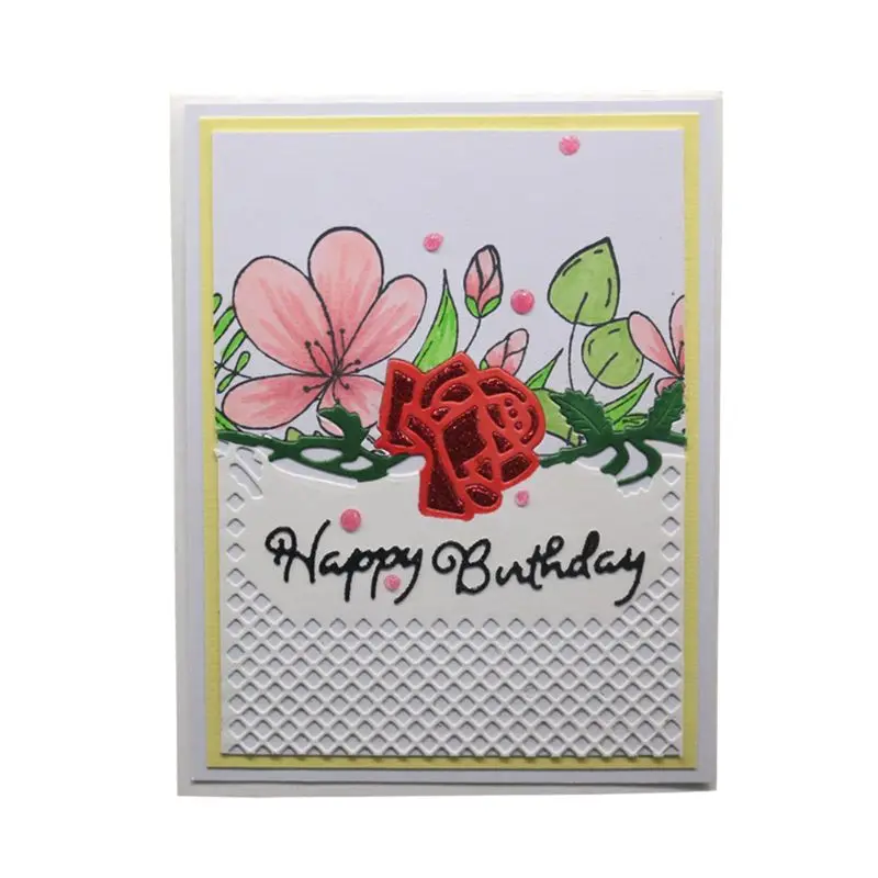 Happy Birthday Flower Metal Cutting Dies Stencil DIY Scrapbooking Album Stamp Paper Card Embossing Crafts Decor 
Happy Birthday Flower Metal Cutting Dies Stencil DIY Scrapbooking Album Stamp Paper Card Embossing Crafts Decor