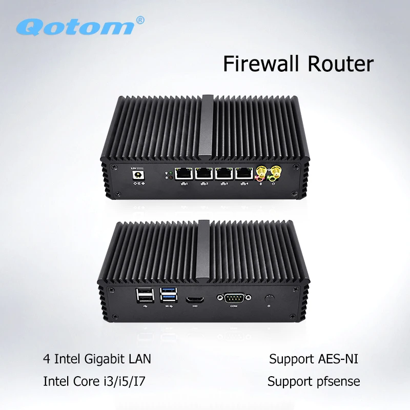 4 * Gigabit Ethernet RJ 45 Lan порты мини маршрутизаторы для ПК i5 i7 безопасность AES NI