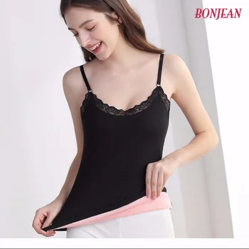 NEW Women Pink Lace Top Velvet Thermal Vest Fleece Second Thermal Slim Winter Warm Pajamas Underwear Vest Thick Female Tank Tops 
NEW Women Pink Lace Top Velvet Thermal Vest Fleece Second Thermal Slim Winter Warm Pajamas Underwear Vest Thick Female Tank Tops