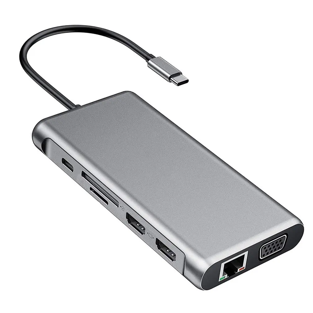 Tebe USB Type C Hub For Dual 4k HDMI USB3.0 USB2.0 Pd Charging VGA Audio Jack RJ45 3.5mm With Adapter
Tebe USB Type C Hub For Dual 4k HDMI USB3.0 USB2.0 Pd Charging VGA Audio Jack RJ45 3.5mm With Adapter