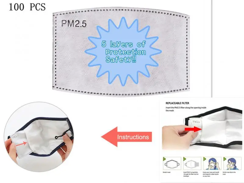 50-100 pcs Mask filter cartridge active carbon PM2.5 mask filter Anti haze dustproof square arc active carbon filter Reusable
50-100 pcs Mask filter cartridge active carbon PM2.5 mask filter Anti haze dustproof square arc active carbon filter Reusable