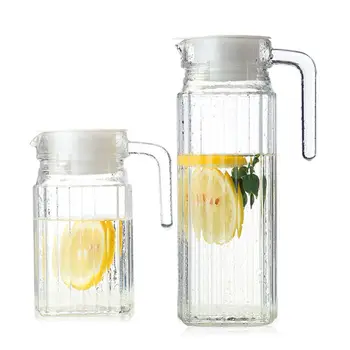 Large Capacity Lead-free Glass Cold Water Bottle Set Household Water Bottle Juice Drink Pot Single Tie Pot Glass Water Cup Glass 
Large Capacity Lead-free Glass Cold Water Bottle Set Household Water Bottle Juice Drink Pot Single Tie Pot Glass Water Cup Glass