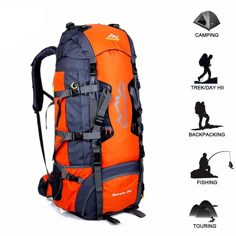 Sports bag large capacity backpack outdoor travel bag camping hiking backpack riding waterproof nylon bag with rain cover 80L
Sports bag large capacity backpack outdoor travel bag camping hiking backpack riding waterproof nylon bag with rain cover 80L